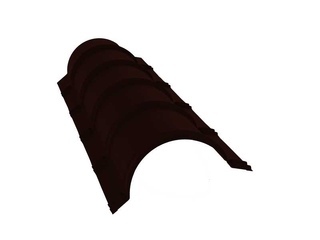Планка малого конька полукруглого 0,5 Rooftop Matte RR 32 темно-коричневый 0 - в «Монолит-Металлопрокат».